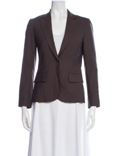 Pre-owned Theory Wool Blazer In Brown