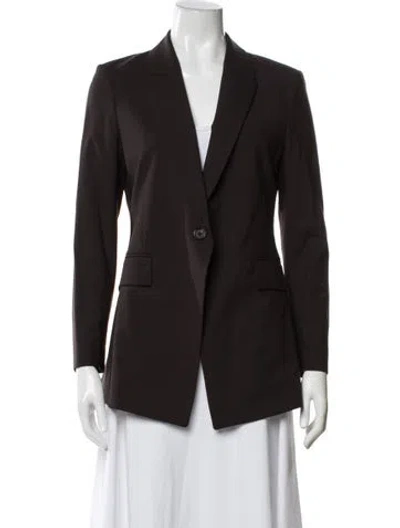 Pre-owned Theory Wool Blazer In Brown