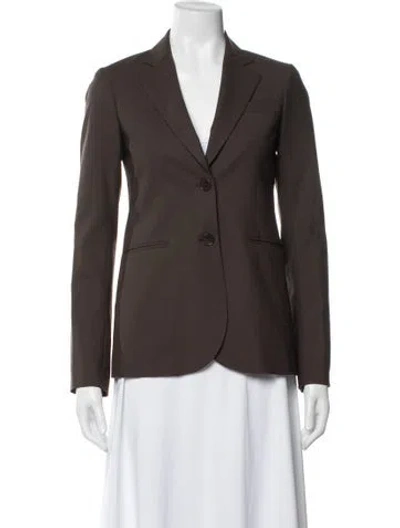 Pre-owned Theory Wool Blazer In Brown