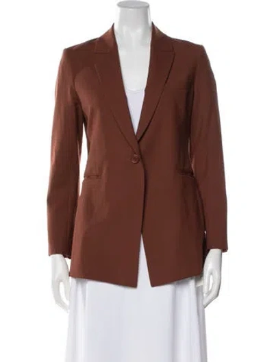 Pre-owned Theory Wool Blazer In Brown