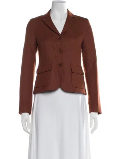 Pre-owned Theory Wool Blazer In Brown