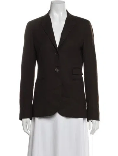 Pre-owned Theory Wool Blazer In Brown