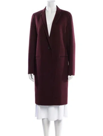 Pre-owned Theory Wool Blazer In Burgundy
