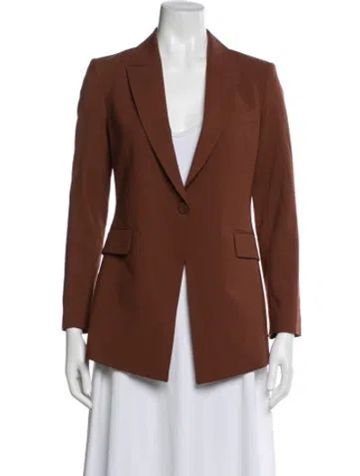 Pre-owned Theory Wool Blazer In Burgundy