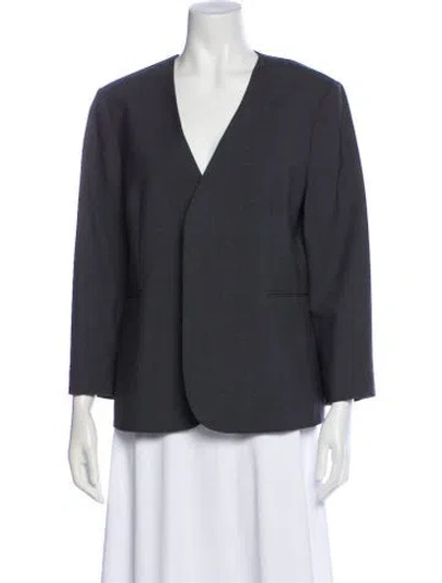Pre-owned Theory Wool Blazer In Gray