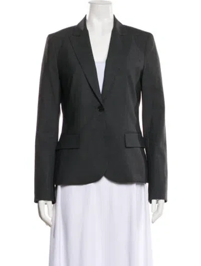 Pre-owned Theory Wool Blazer In Gray