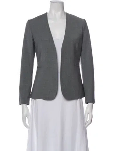 Pre-owned Theory Wool Blazer In Gray
