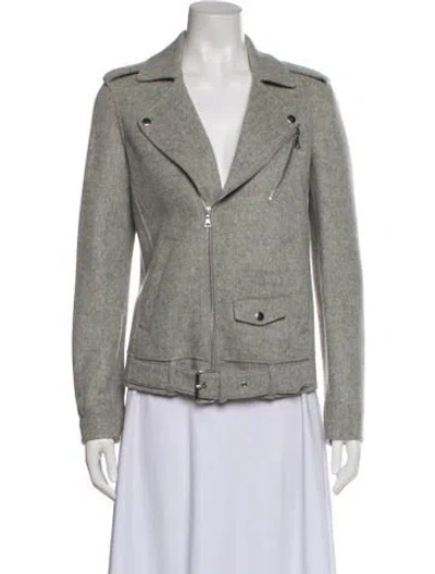 Pre-owned Theory Wool Blazer In Gray