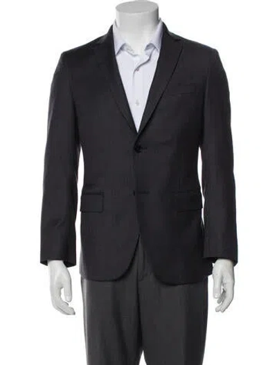 Pre-owned Theory Wool Blazer In Gray