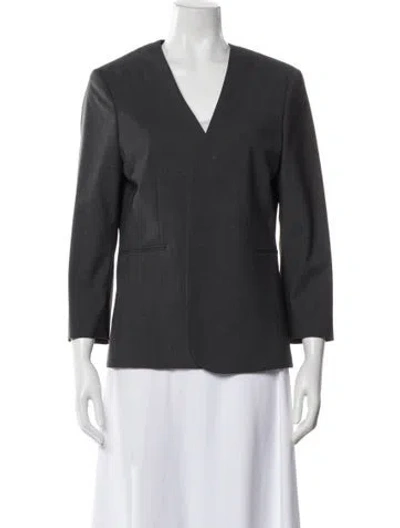 Pre-owned Theory Wool Blazer In Gray
