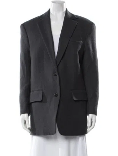 Pre-owned Theory Wool Blazer In Gray