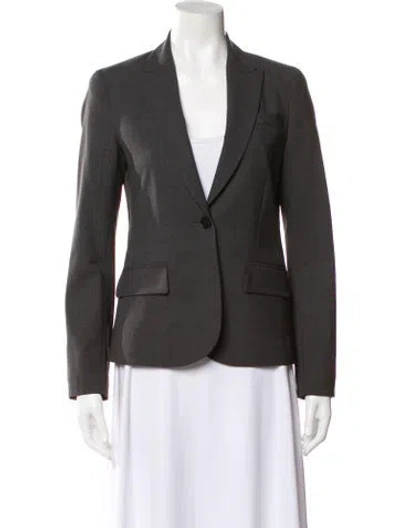 Pre-owned Theory Wool Blazer In Gray