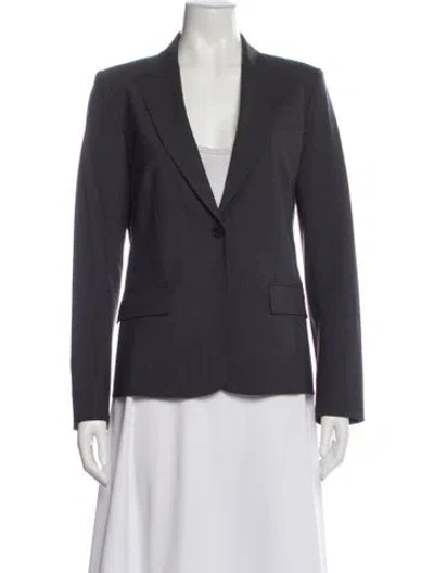Pre-owned Theory Wool Blazer In Gray