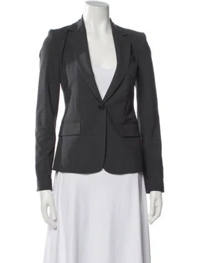 Pre-owned Theory Wool Blazer In Gray