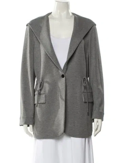 Pre-owned Theory Wool Blazer In Gray