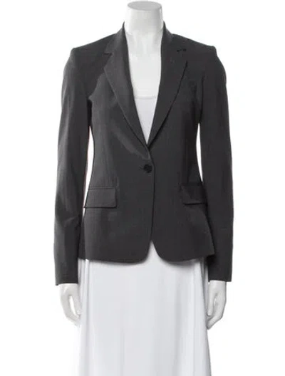 Pre-owned Theory Wool Blazer In Gray