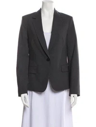 Pre-owned Theory Wool Blazer In Gray