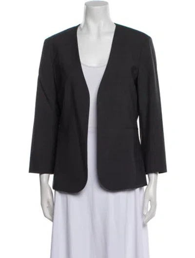 Pre-owned Theory Wool Blazer In Gray