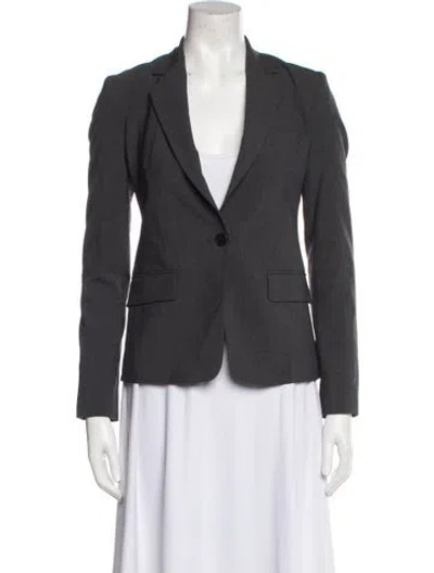 Pre-owned Theory Wool Blazer In Gray