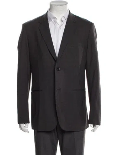 Pre-owned Theory Wool Blazer In Gray