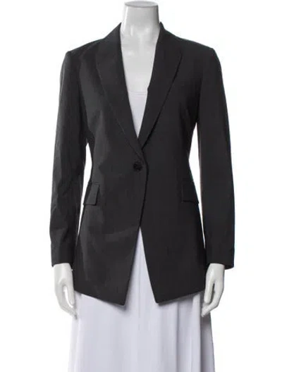 Pre-owned Theory Wool Blazer In Gray