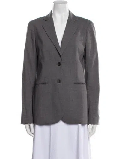 Pre-owned Theory Wool Blazer In Gray