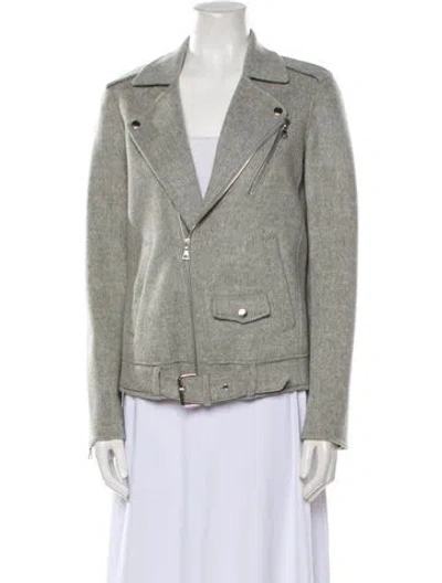 Pre-owned Theory Wool Blazer In Gray