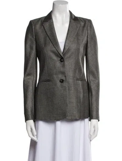 Pre-owned Theory Wool Blazer In Gray