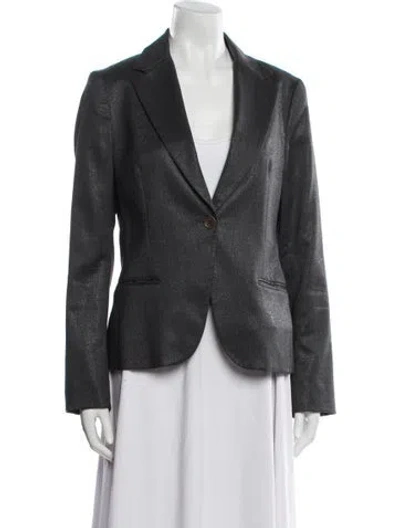 Pre-owned Theory Wool Blazer In Gray