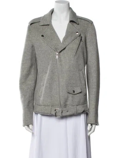 Pre-owned Theory Wool Blazer In Gray