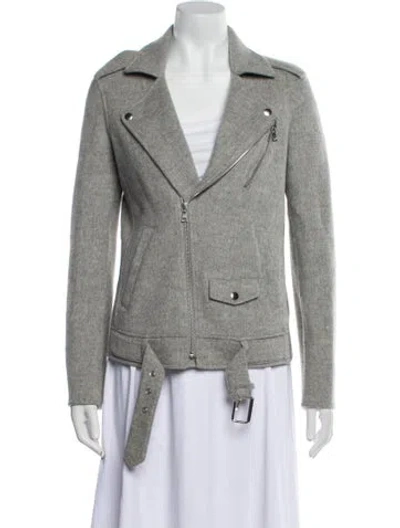 Pre-owned Theory Wool Blazer In Gray