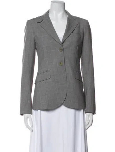Pre-owned Theory Wool Blazer In Gray