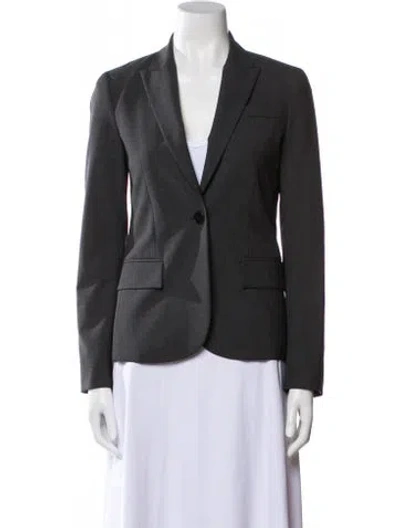Pre-owned Theory Wool Blazer In Gray