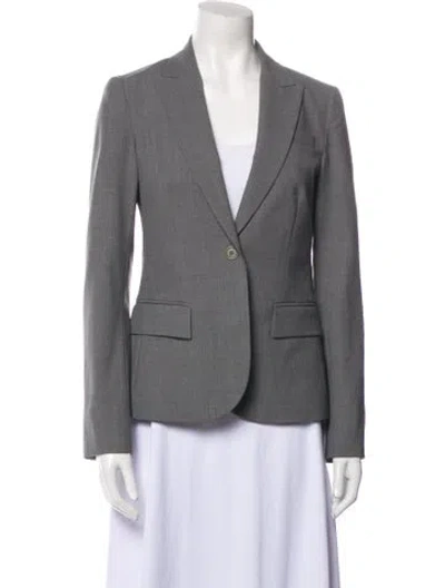 Pre-owned Theory Wool Blazer In Gray