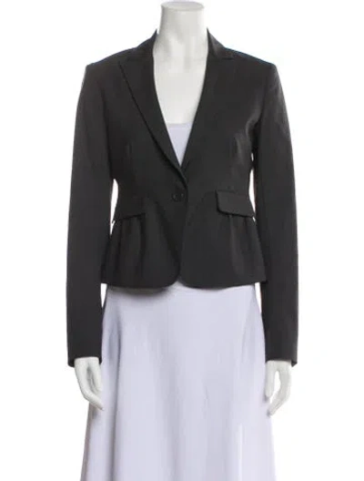 Pre-owned Theory Wool Blazer In Gray