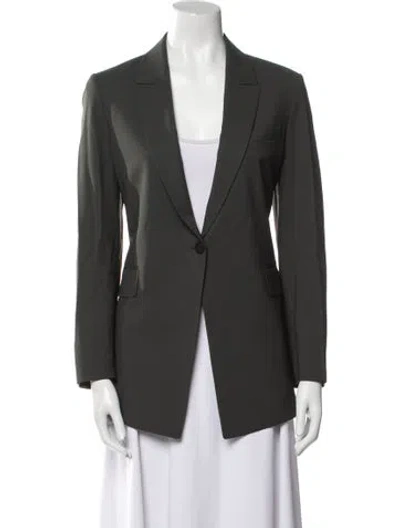 Pre-owned Theory Wool Blazer In Gray