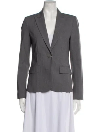Pre-owned Theory Wool Blazer In Gray