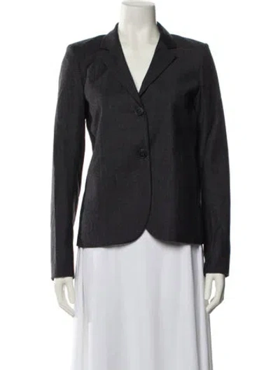 Pre-owned Theory Wool Blazer In Gray