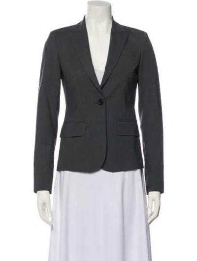 Pre-owned Theory Wool Blazer In Gray