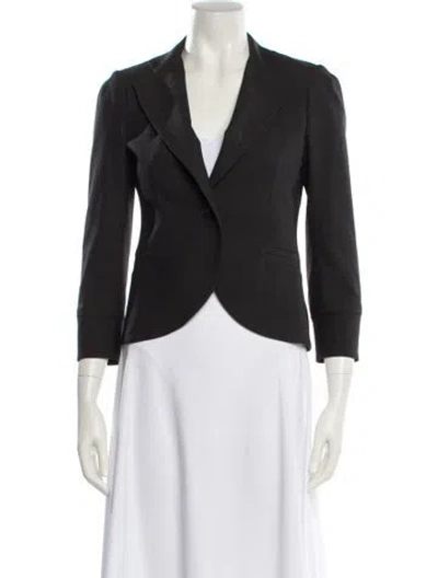 Pre-owned Theory Wool Blazer In Gray