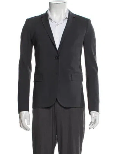 Pre-owned Theory Wool Blazer In Gray