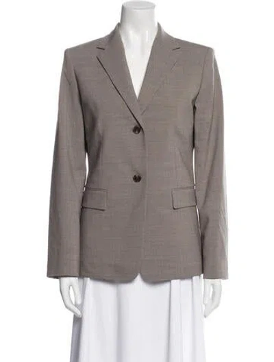 Pre-owned Theory Wool Blazer In Gray