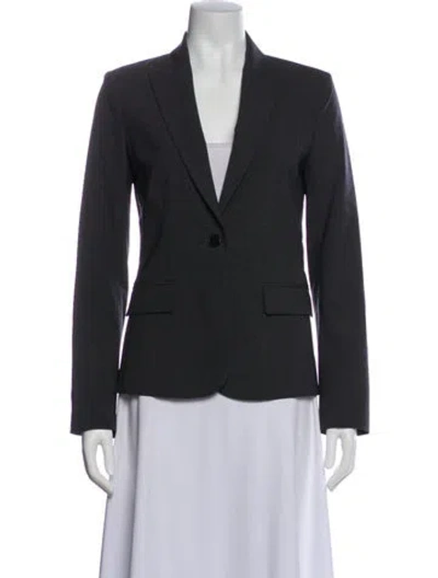 Pre-owned Theory Wool Blazer In Gray