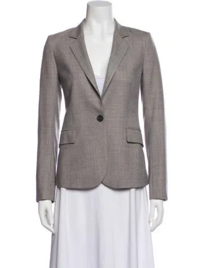 Pre-owned Theory Wool Blazer In Gray