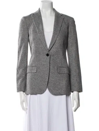 Pre-owned Theory Wool Blazer In Gray