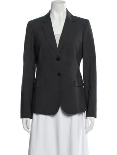 Pre-owned Theory Wool Blazer In Gray