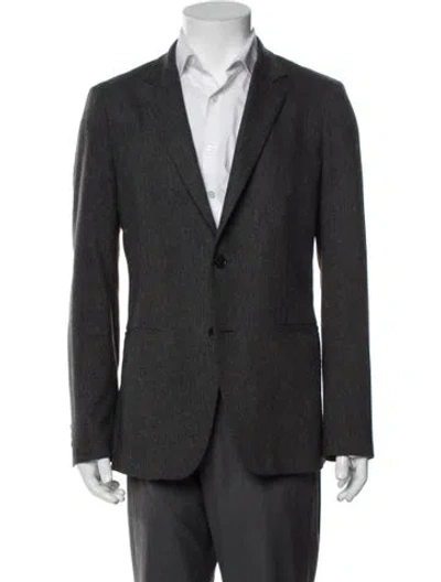 Pre-owned Theory Wool Blazer In Gray