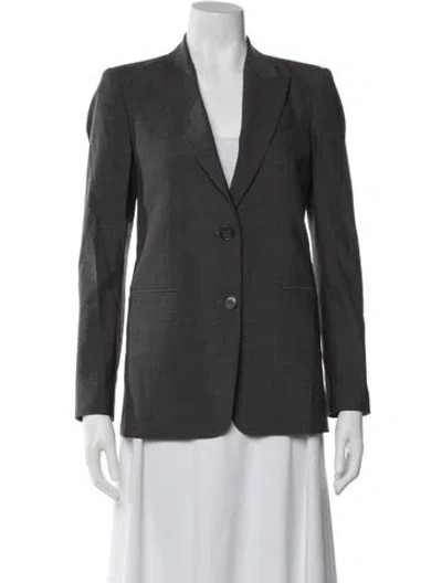 Pre-owned Theory Wool Blazer In Gray