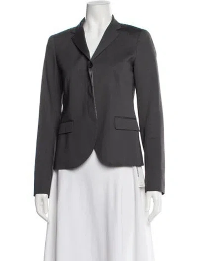 Pre-owned Theory Wool Blazer In Gray