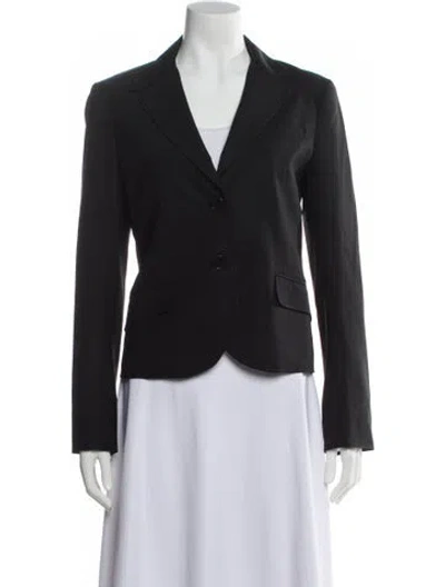 Pre-owned Theory Wool Blazer In Gray